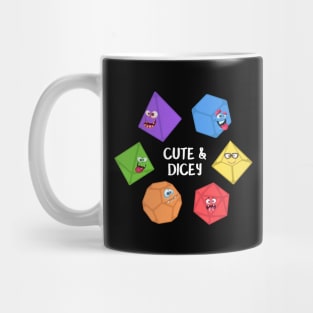 Funny Polyhedral Dice Set Monster Cute and Dicey Tabletop RPG Mug